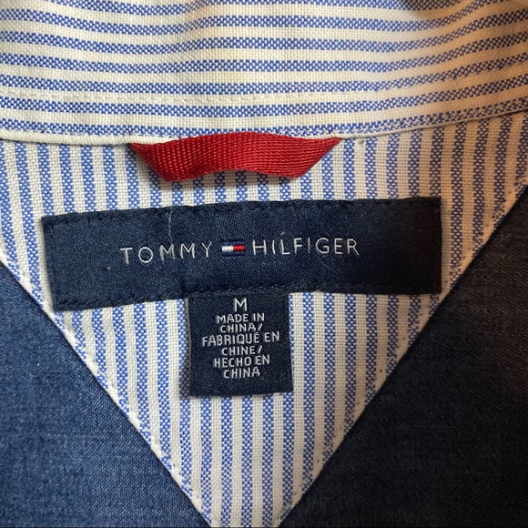 Tommy Hilfiger Denim Button Down Shirt size Men’s Medium 100% Cotton - Picture 6 of 8